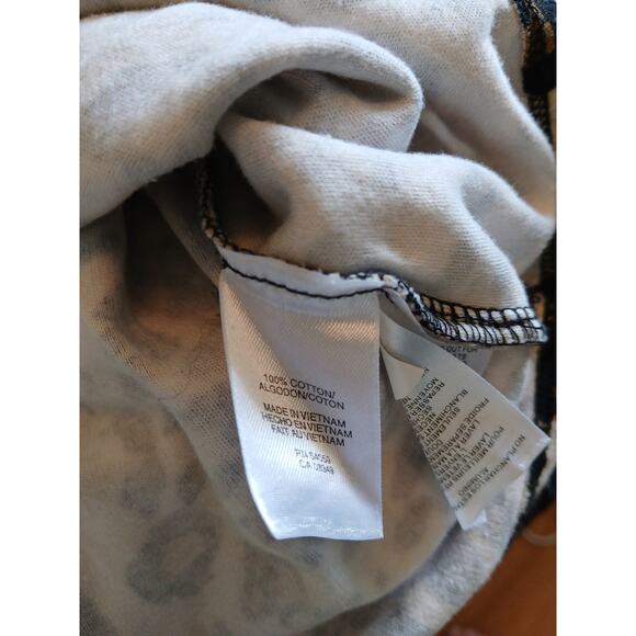 Jones New York Animal Print Top V Neck 3/4 Sleeve Pull Over Shirt Gold Black 1X - Picture 4 of 4